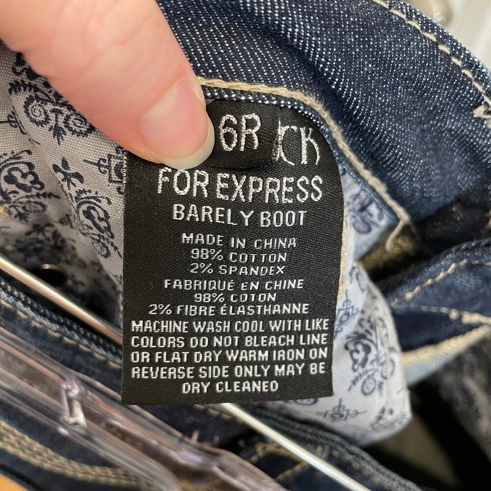 Rerock For Express Y2k Barely Boot Jeans Embroide… - image 6